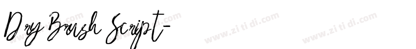 Dry Brush Script字体转换